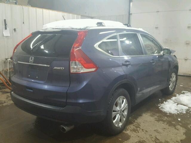 5J6RM4H55CL070464 - 2012 HONDA CR-V EX BLUE photo 4