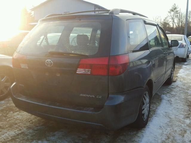 5TDZA23C75S266206 - 2005 TOYOTA SIENNA CE GREEN photo 4