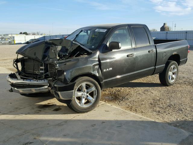 1D7HU18208S547553 - 2008 DODGE RAM 1500 S BLACK photo 2