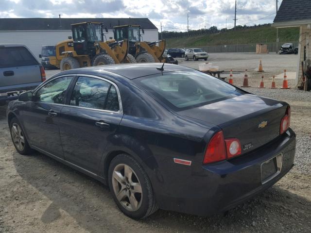 1G1ZH57B794226670 - 2009 CHEVROLET MALIBU 1LT BLACK photo 3