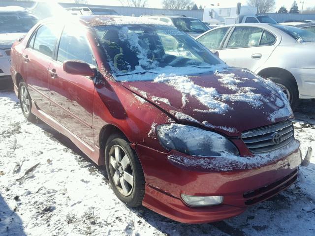 1NXBR32E73Z180370 - 2003 TOYOTA COROLLA CE RED photo 1