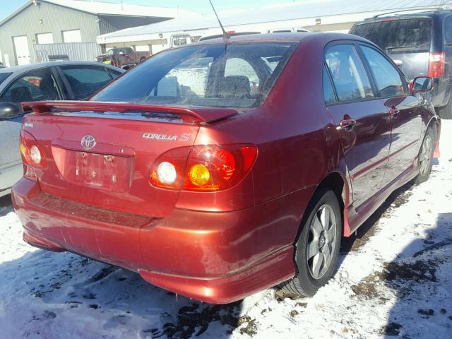 1NXBR32E73Z180370 - 2003 TOYOTA COROLLA CE RED photo 4