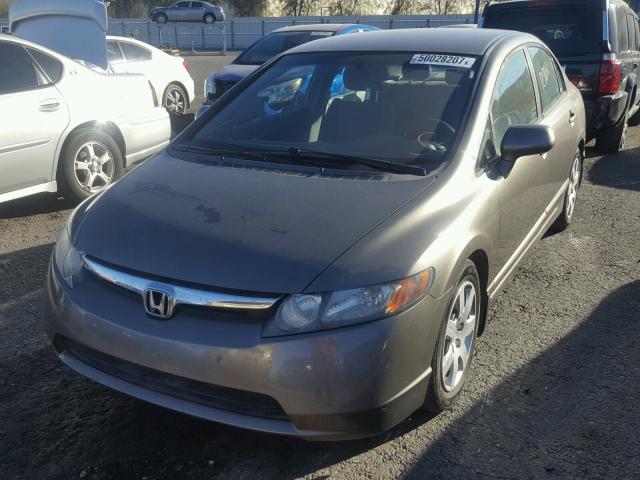 2HGFA16588H516373 - 2008 HONDA CIVIC LX GRAY photo 2