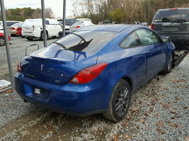 1G2ZH158264172606 - 2006 PONTIAC G6 GT BLUE photo 4