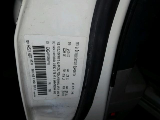 2D4GZ48V45H557740 - 2005 DODGE MAGNUM SXT WHITE photo 10