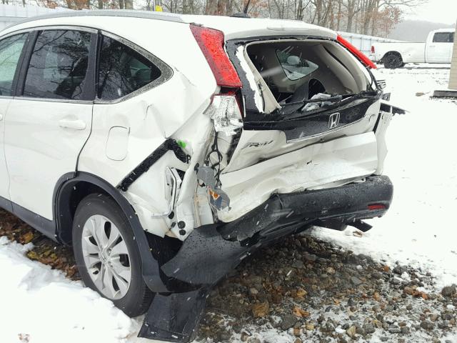 5J6RM4H78EL006147 - 2014 HONDA CR-V EXL WHITE photo 9