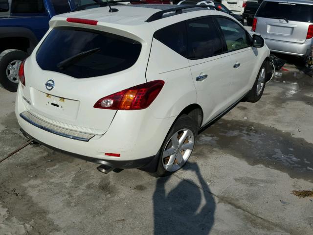 JN8AZ1MU7AW008709 - 2010 NISSAN MURANO S WHITE photo 4