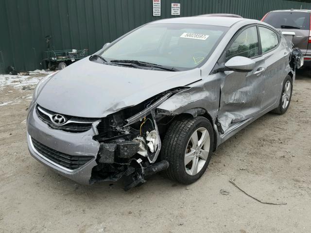 KMHDH4AE0DU938358 - 2013 HYUNDAI ELANTRA GL GRAY photo 2