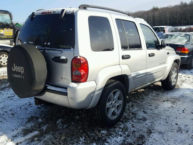 1J4GL58K23W719898 - 2003 JEEP LIBERTY LI SILVER photo 4