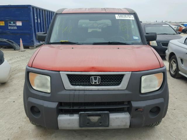 5J6YH28503L027896 - 2003 HONDA ELEMENT EX ORANGE photo 9