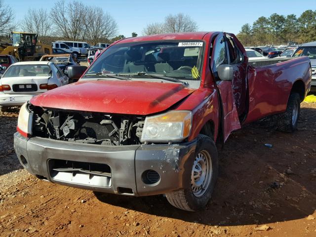 1N6AA06E98N319879 - 2008 NISSAN TITAN XE RED photo 2