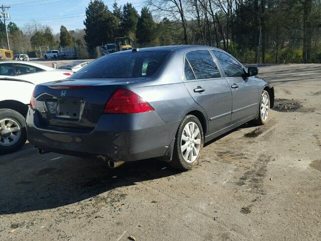 1HGCM66567A090574 - 2007 HONDA ACCORD EX GRAY photo 4