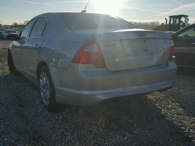 3FAHP0HA3AR333165 - 2010 FORD FUSION SE SILVER photo 3