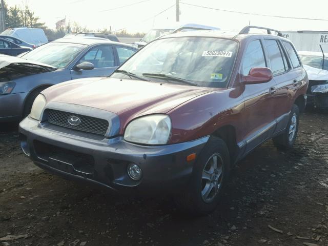 KM8SC73D94U726411 - 2004 HYUNDAI SANTA FE G MAROON photo 2