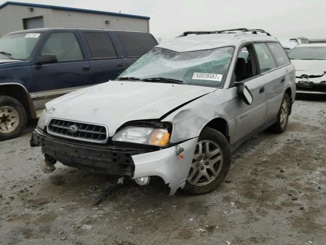 4S3BH675747611176 - 2004 SUBARU LEGACY OUT SILVER photo 2