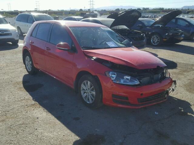 3VW217AU8HM058198 - 2017 VOLKSWAGEN GOLF S RED photo 1