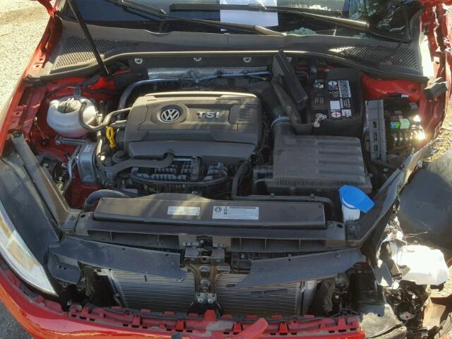 3VW217AU8HM058198 - 2017 VOLKSWAGEN GOLF S RED photo 7