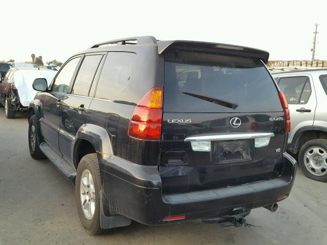 JTJBT20X740044640 - 2004 LEXUS GX 470 BLACK photo 3