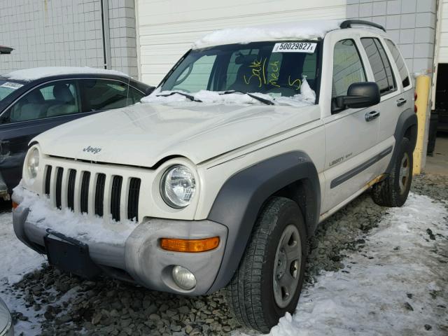 1J4GL48K93W511060 - 2003 JEEP LIBERTY SP WHITE photo 2