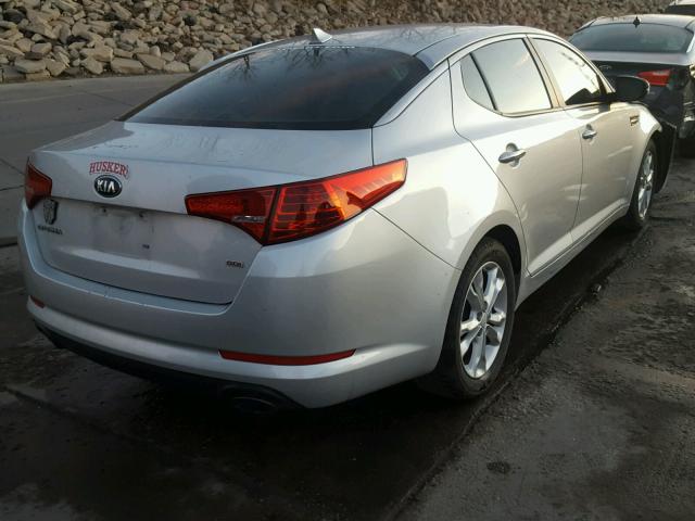 5XXGM4A72DG094800 - 2013 KIA OPTIMA LX SILVER photo 4