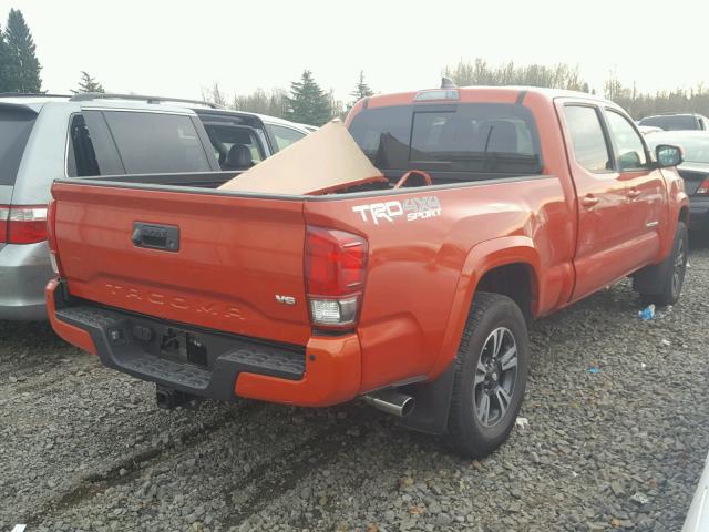 3TMDZ5BN0HM021565 - 2017 TOYOTA TACOMA DOU ORANGE photo 4