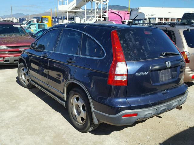 JHLRE48347C119390 - 2007 HONDA CR-V LX BLUE photo 3