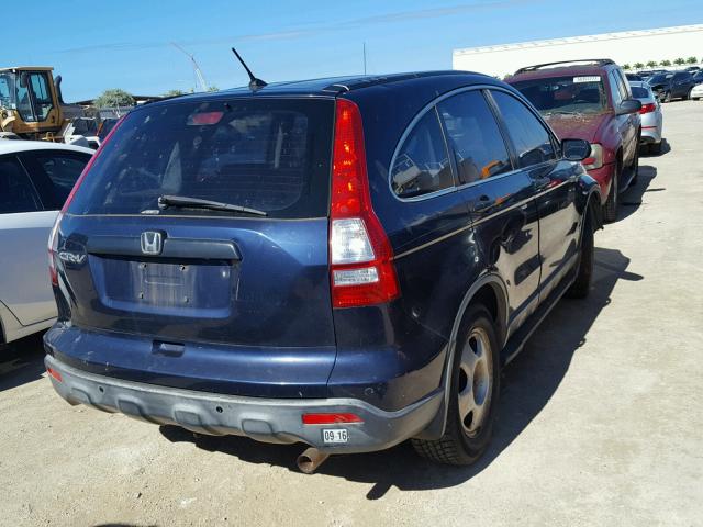 JHLRE48347C119390 - 2007 HONDA CR-V LX BLUE photo 4