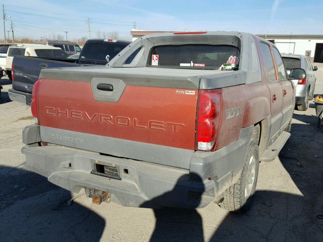 3GNEK13T32G318079 - 2002 CHEVROLET AVALANCHE ORANGE photo 4