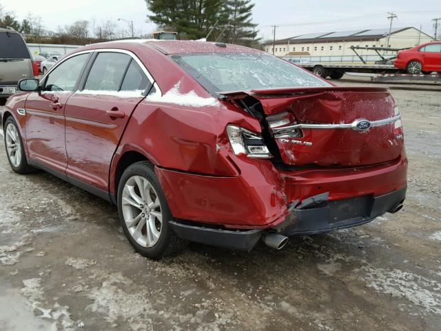 1FAHP2E80DG176493 - 2013 FORD TAURUS SEL BURGUNDY photo 3