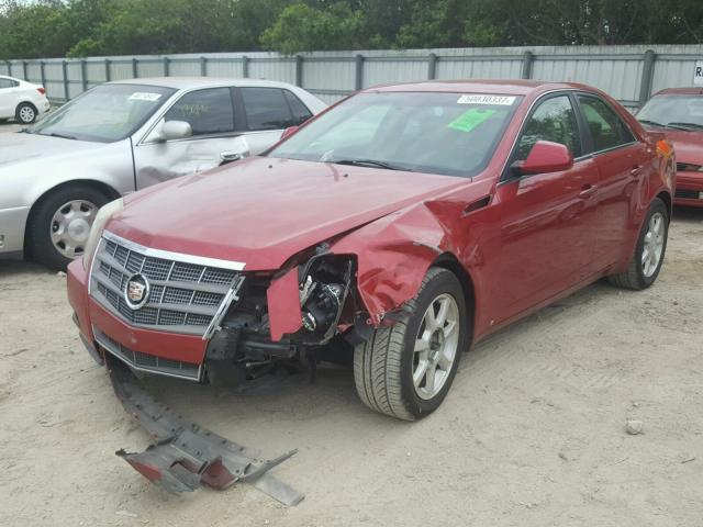 1G6DF577880214569 - 2008 CADILLAC CTS RED photo 2