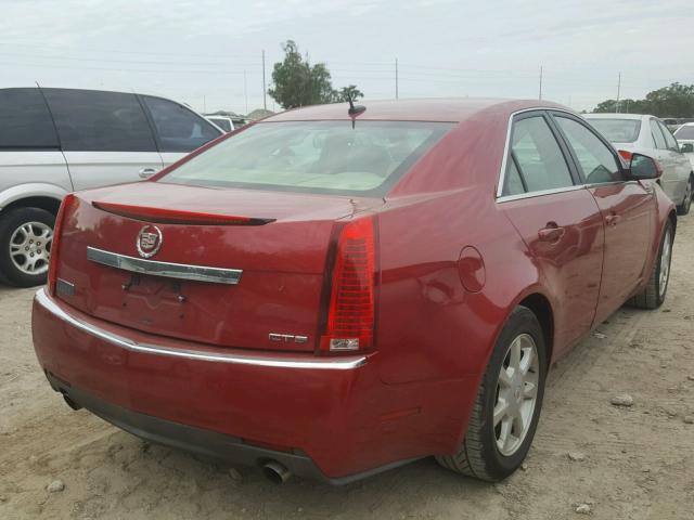 1G6DF577880214569 - 2008 CADILLAC CTS RED photo 4