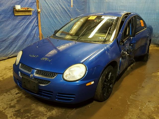 1B3ES56C64D584368 - 2004 DODGE NEON SXT BLUE photo 2