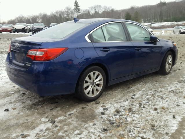 4S3BNAD69G3002059 - 2016 SUBARU LEGACY 2.5 BLUE photo 4