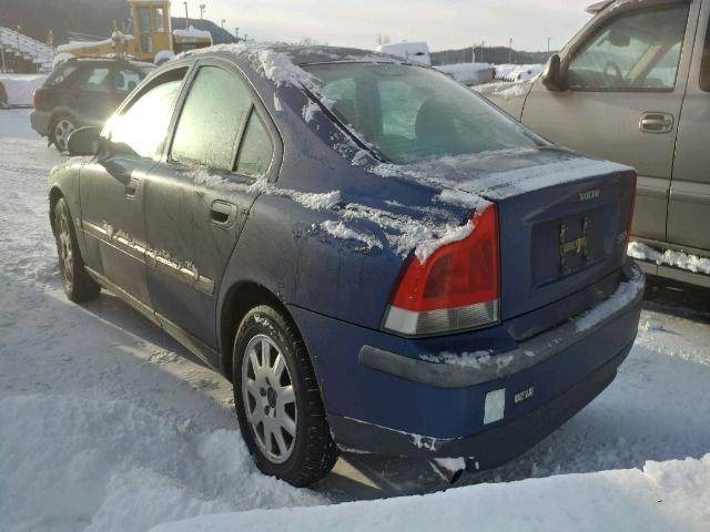 YV1RS61N312007152 - 2001 VOLVO S60 BLUE photo 3