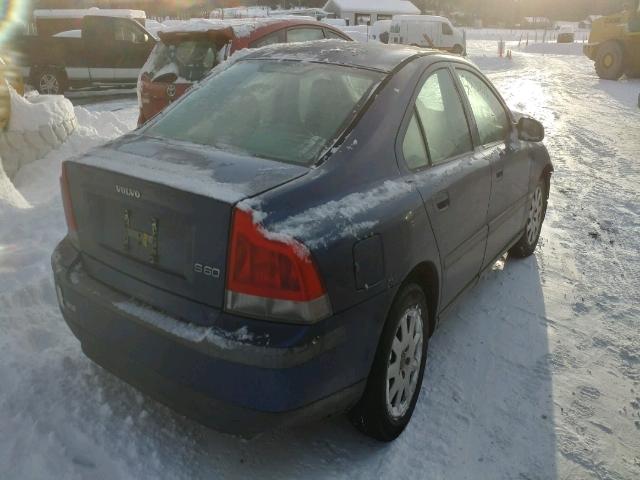 YV1RS61N312007152 - 2001 VOLVO S60 BLUE photo 4