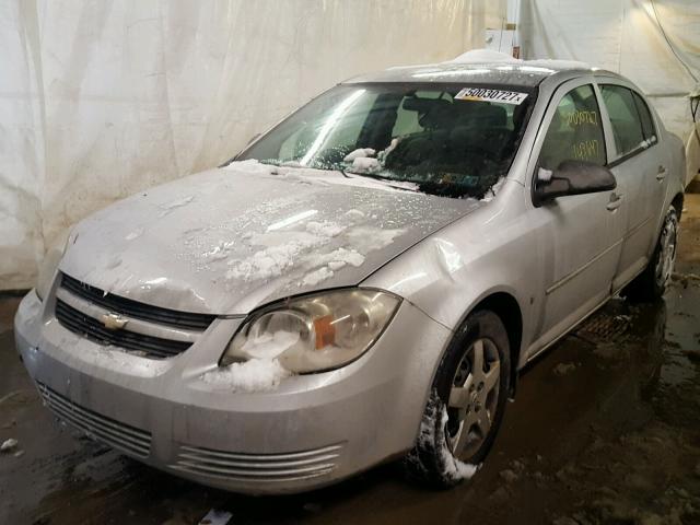 1G1AK58F287313812 - 2008 CHEVROLET COBALT LS SILVER photo 2