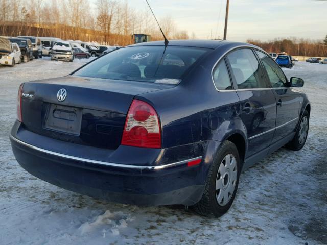 WVWPD63B22P352798 - 2002 VOLKSWAGEN PASSAT GLS BLUE photo 4