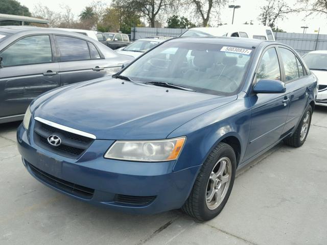 5NPET46C67H278064 - 2007 HYUNDAI SONATA GLS BLUE photo 2