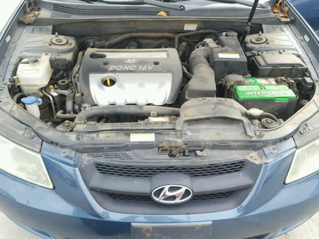 5NPET46C67H278064 - 2007 HYUNDAI SONATA GLS BLUE photo 7