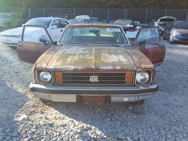 1Y27L5W134075 - 1975 CHEVROLET NOVA BURGUNDY photo 9