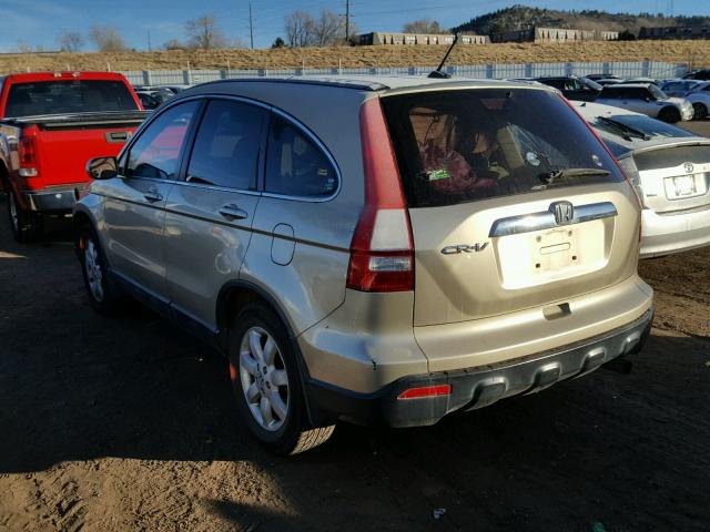 5J6RE48718L021414 - 2008 HONDA CR-V EXL GRAY photo 3