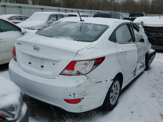 KMHCT4AE2GU079790 - 2016 HYUNDAI ACCENT SE WHITE photo 4