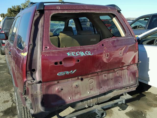 JHLRD78856C006899 - 2006 HONDA CR-V EX BURGUNDY photo 9