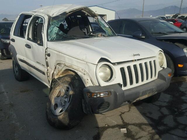 1J4GL48K42W125516 - 2002 JEEP LIBERTY SP WHITE photo 1