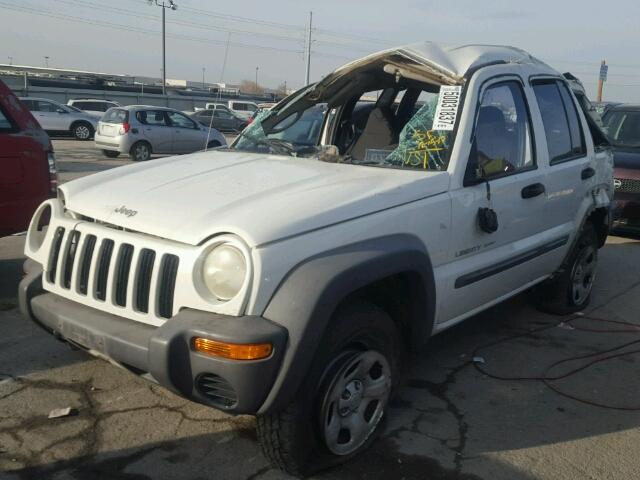 1J4GL48K42W125516 - 2002 JEEP LIBERTY SP WHITE photo 2