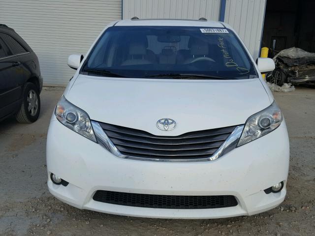 5TDYK3DC5BS151435 - 2011 TOYOTA SIENNA XLE WHITE photo 9