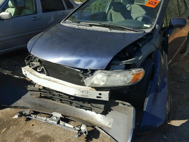 1HGFA16567L116085 - 2007 HONDA CIVIC LX BLUE photo 9