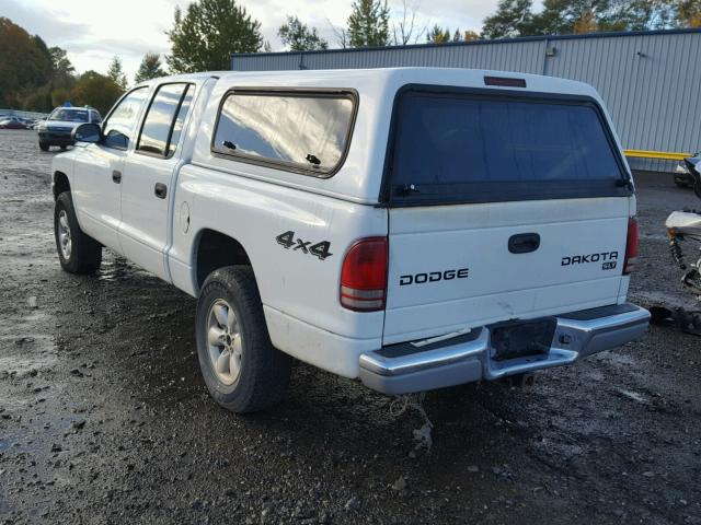 1D7HG48N83S276513 - 2003 DODGE DAKOTA QUA WHITE photo 3
