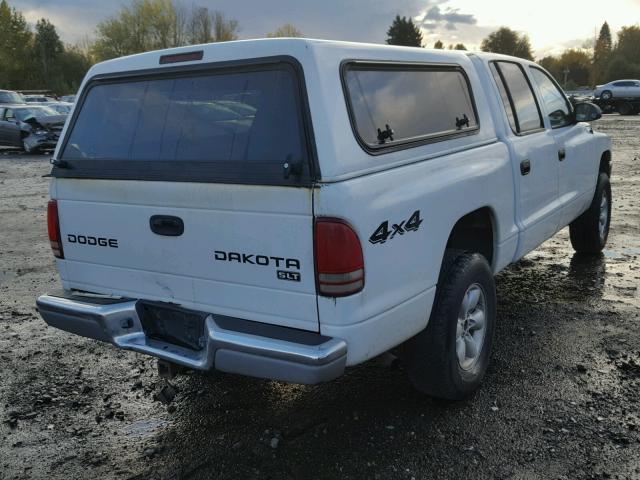 1D7HG48N83S276513 - 2003 DODGE DAKOTA QUA WHITE photo 4