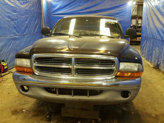 1B7GG2AN3YS641157 - 2000 DODGE DAKOTA QUA BLUE photo 9